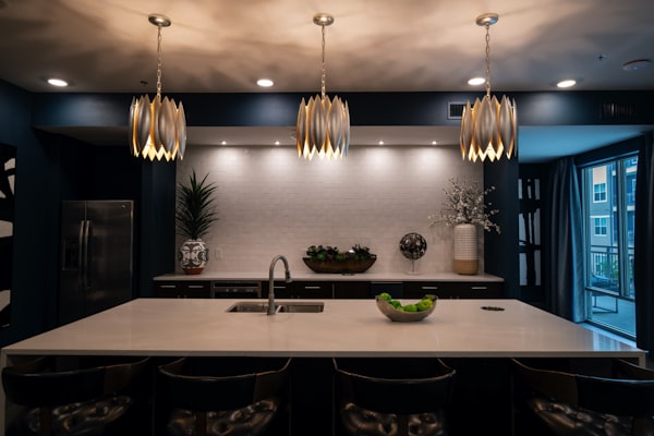 Beautiful kitchen with modern plumbing fixtures
